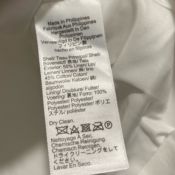 J. Crew Linen cotton Blend One Button Blazer White Size 18 NEW classic $198 - Picture 9 of 12